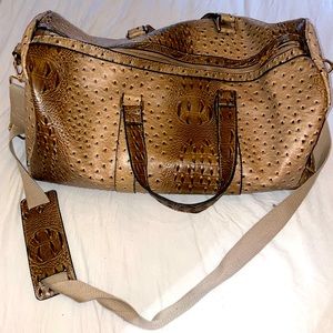 Leather print duffle bag (not real leather)*